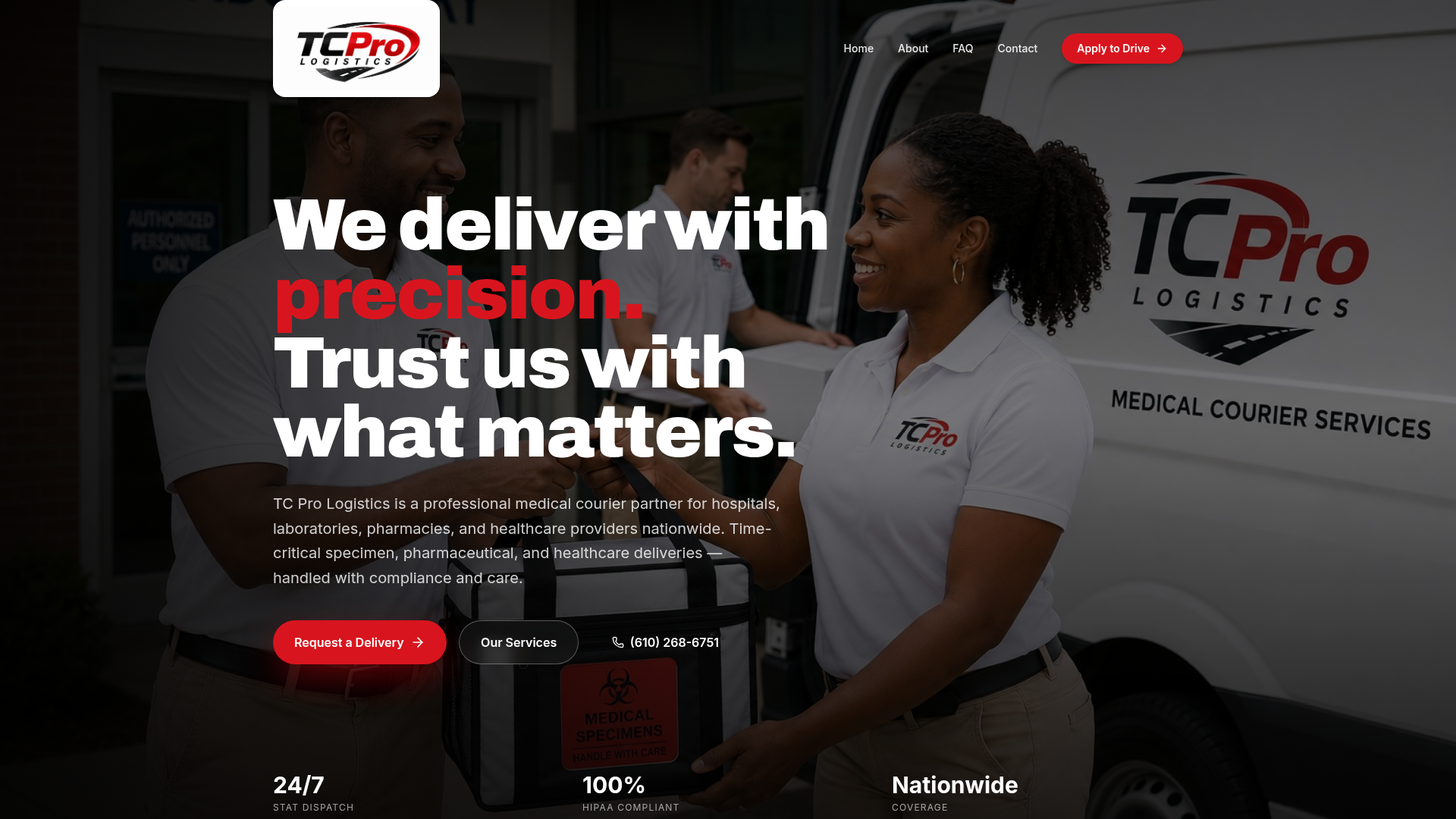 TC Pro Logistics website preview